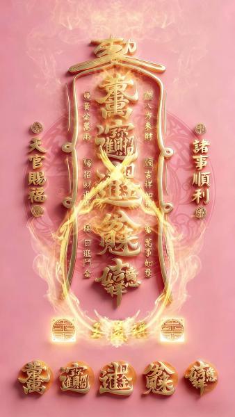 ACC007_招财签名_动态_樱花粉