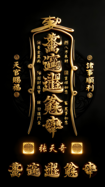 ACB005_招财签名_静态_玄黑聚金