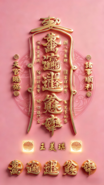 ACB007_招财签名_静态_樱花粉