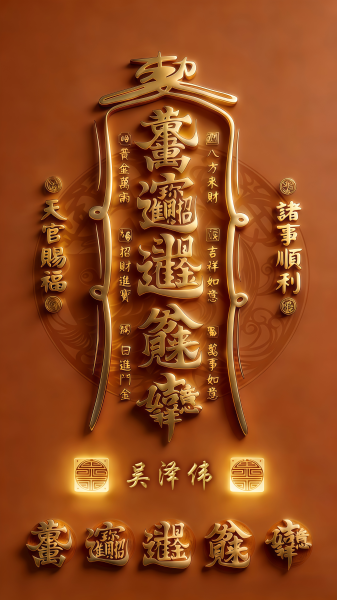 ACB008_招财签名_静态_焦糖棕
